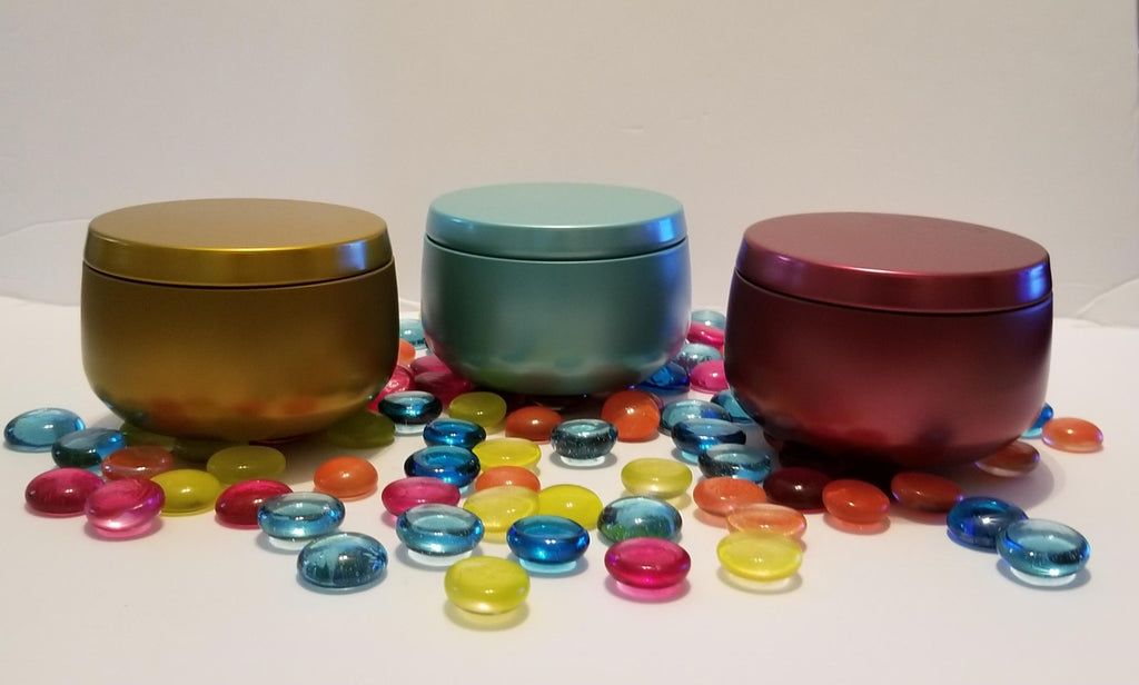 Metallic Tin Candle Holder