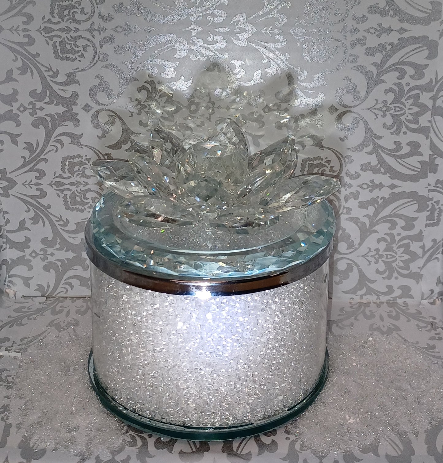 White Diamond Cut Candle Jar