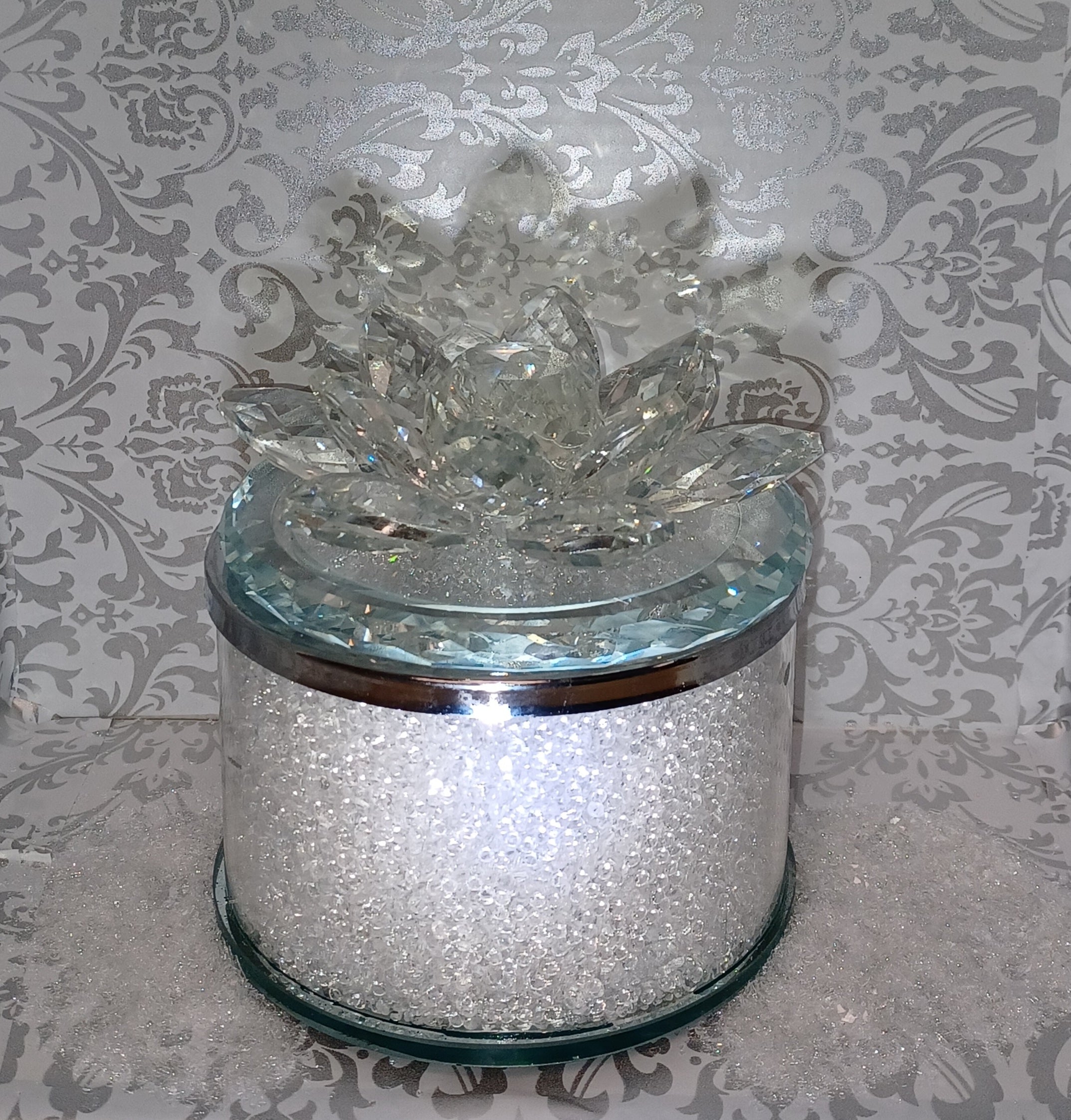 White Diamond Cut Candle Jar