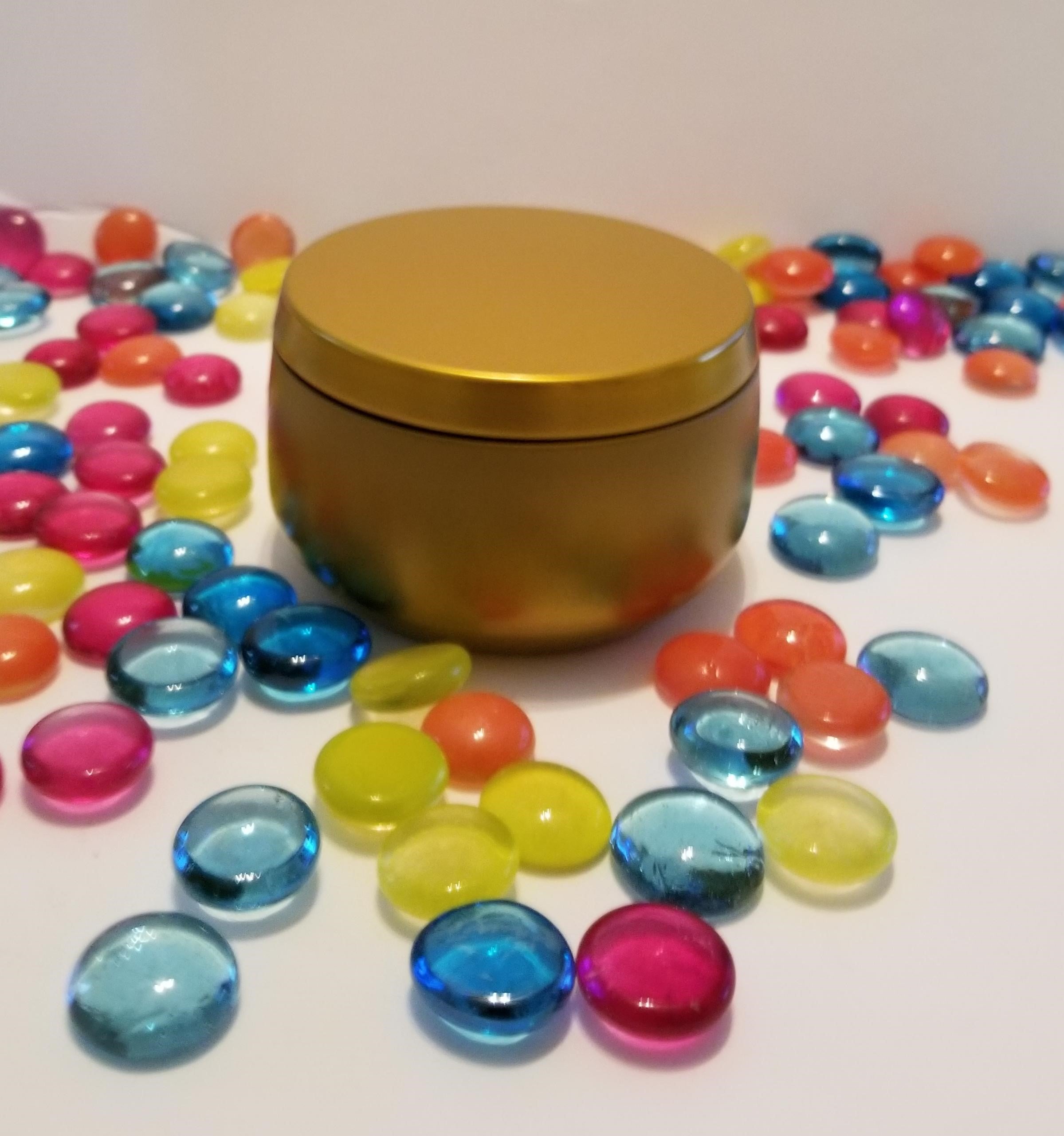 Metallic Tin Candle Holder